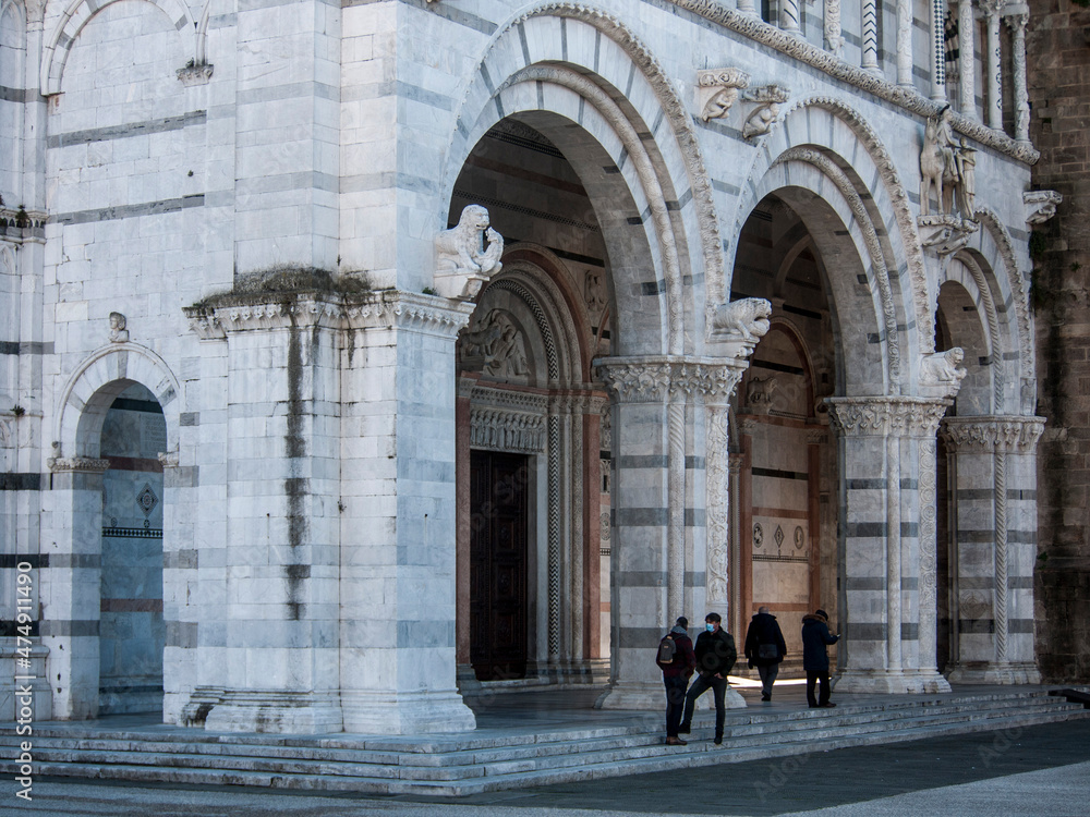Italia, Toscana, la città di Lucca. La Cattedrale di San Martino. Italia, Toscana, la città di Lucca. La Cattedrale di San Martino.