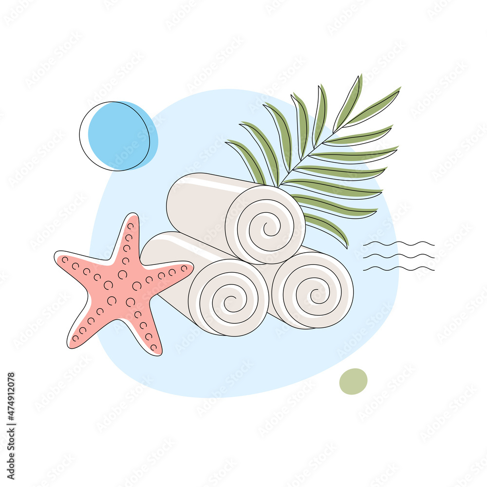 Hydrotherapy. Water procedures. Hot towels. Spa. Hydrotherapy. Water procedures. Hot towels. Spa.