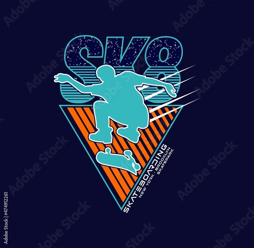 Skateboarding,NYC,Brooklyn Skatepark typography, tee shirt graphics, vectors