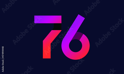 76 New Gradient Orange Modern Logo