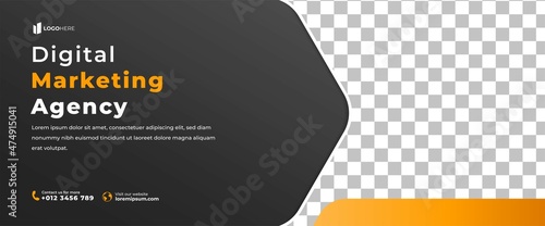 Modern horizontal business banner template design