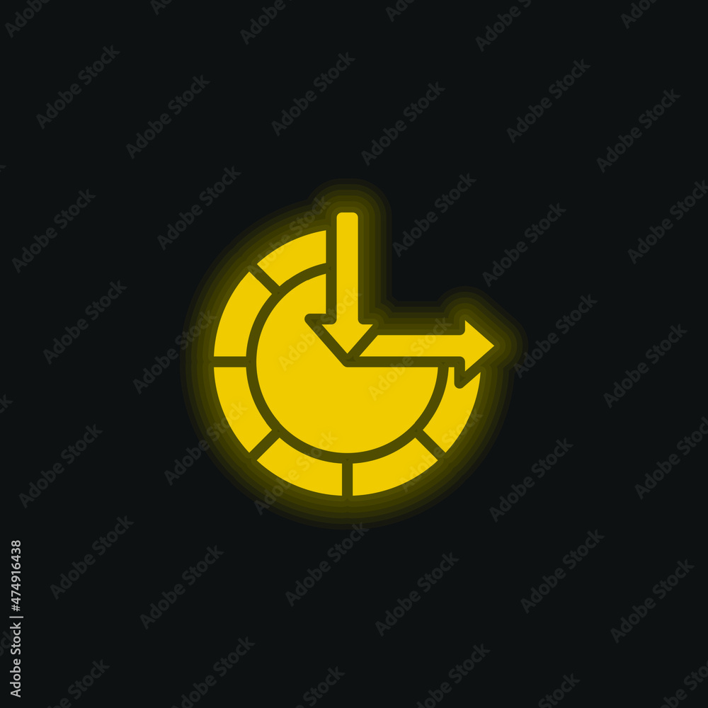 Accessibility yellow glowing neon icon Accessibility yellow glowing neon icon