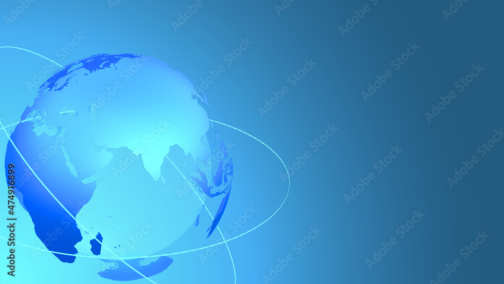 3d rendered illustration of blue planet earth with holographic wireframe. 3d rendered illustration of blue planet earth with holographic wireframe.
