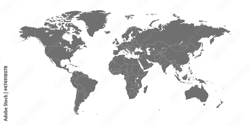 Obraz premium World map vector abstract illustration