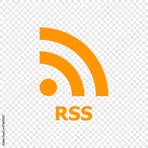 RSS vector icon. Really Simple Syndication. RSS symbol. Vector illustration photo