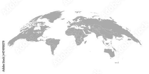 World map. 3D globe world map. Vector Illustration