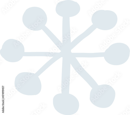 Snow flakes hand drawn sketch icon