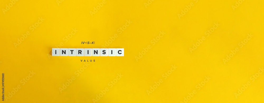 Obraz premium Intrinsic Value Banner.