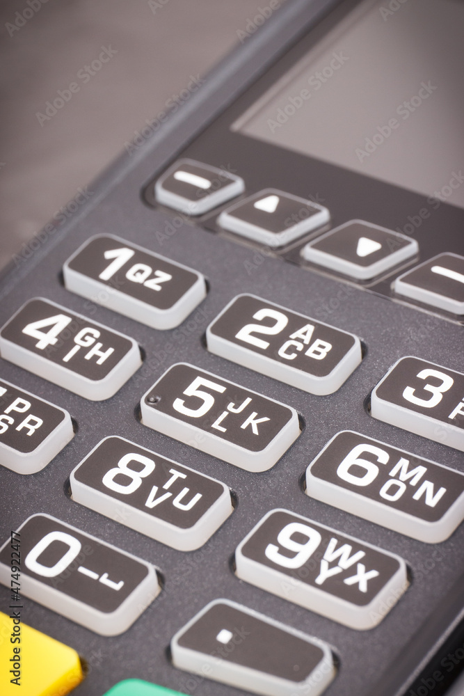 Payment terminal, credit card reader using for cashless paying