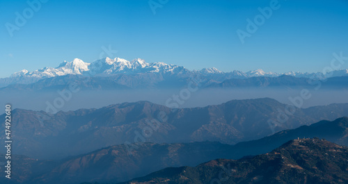 Himalaya Mountains in the Mist