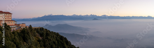 Resort Overlooking Valley and Himalaya Mountains