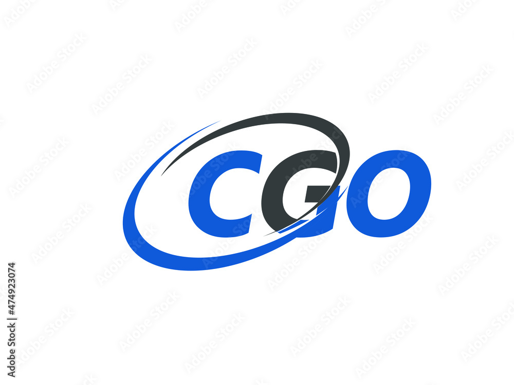 CGO letter creative modern elegant swoosh logo design CGO letter creative modern elegant swoosh logo design
