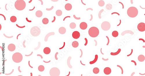 Abstract shapes seamless pattern background made of set of circles. Ornament can be used for gift wrapping paper, pattern fills, web page background, surface textures and fabrics.