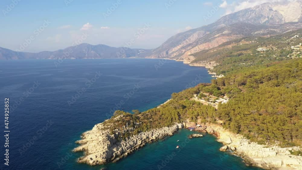 Aerial view of mediterranean coastline.
Aerial view of mediterranean coastline.