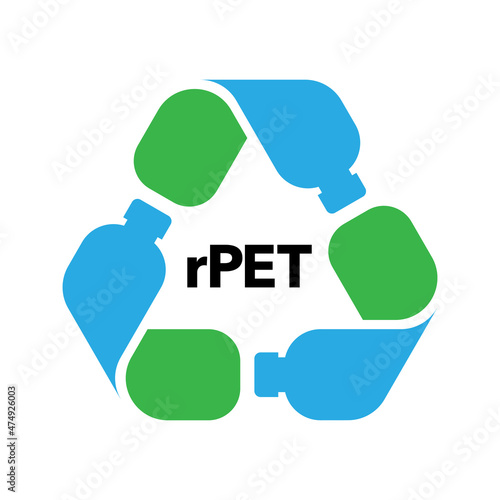Made with 100% recycled materials vector icon logo badge