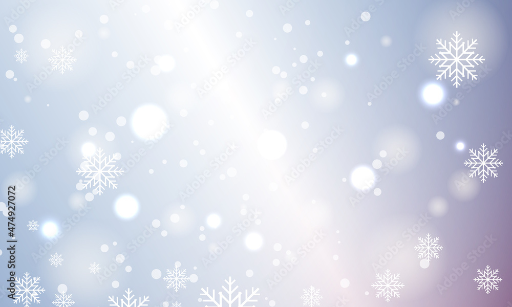 Light blue festive background with bokeh lights and snowflakes, merry christmas and happy new year. Celebration background template. Vector illustration Light blue festive background with bokeh lights and snowflakes, merry christmas and happy new year. Celebration background template. Vector illustration