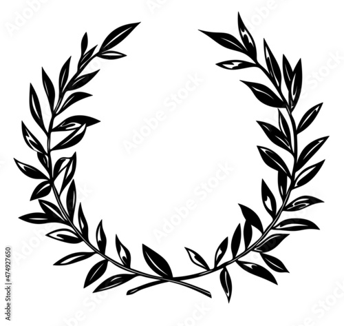  Frame with leaves. Round frame. Wine. Branch with leaves.