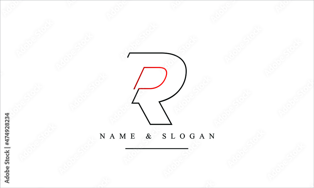 RD, DR, R, D abstract letters logo monogram - obrazy, fototapety, plakaty 