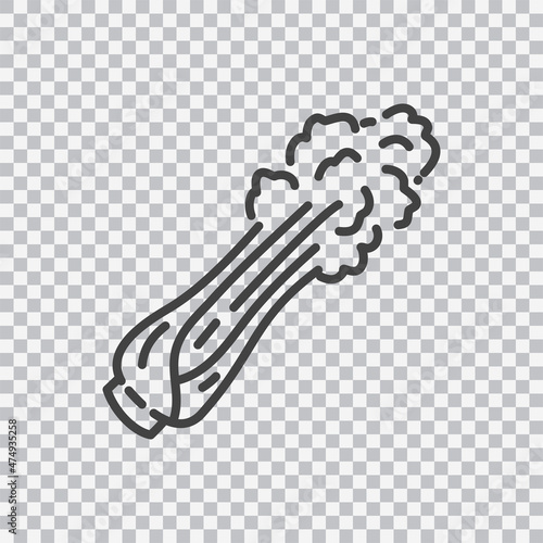 Celery line icon. Vector isolated on transparent background.