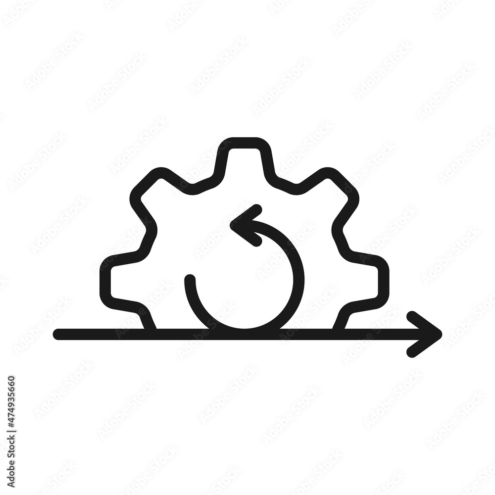 Agile process line icon. circle point illustration Agile process line icon. circle point illustration