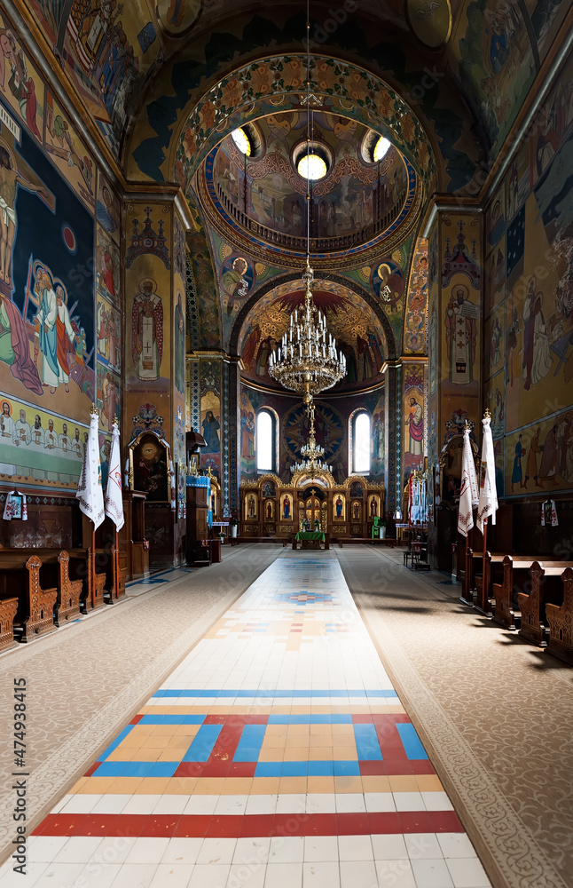 Fototapeta premium The monastery of Basilian fathers with the Church of the Christ Heart in Zhovkva, Ukraine
