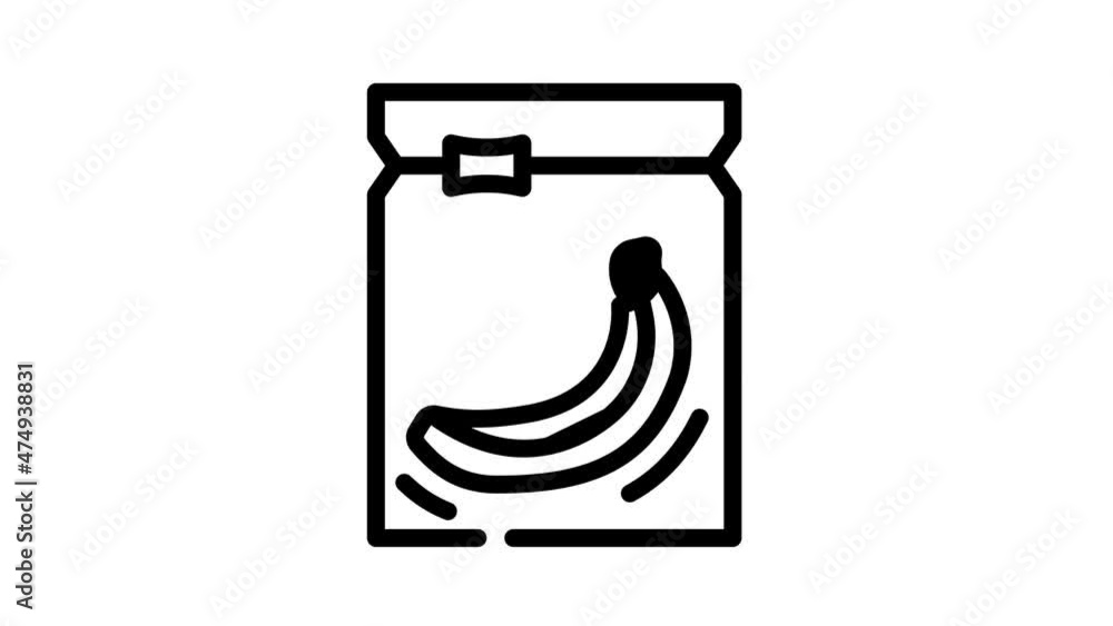 evacuated airline food animated line icon evacuated airline food sign. isolated on white background evacuated airline food animated line icon evacuated airline food sign. isolated on white background