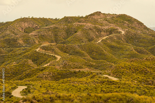 Crests and cliffs of the Badlands of Gorafe - Granada. photo