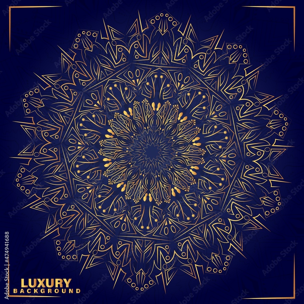 luxury mandala design background in gold color luxury mandala design background in gold color