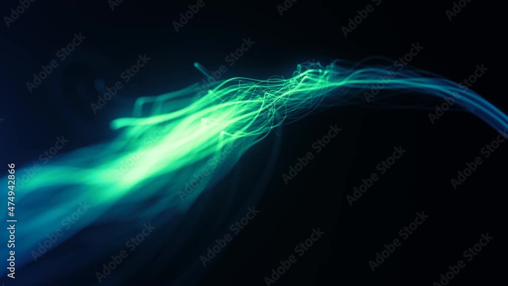 Abstract Slow Motion Swirling Strings Particles Background Loop/ 4k ...