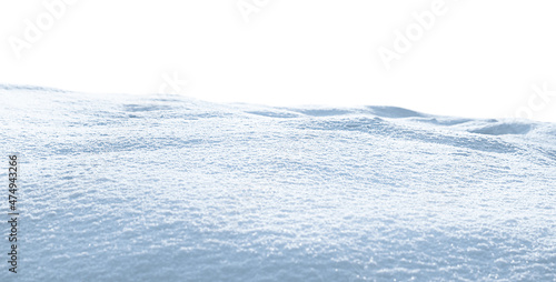 snowdrifts on white isolated background