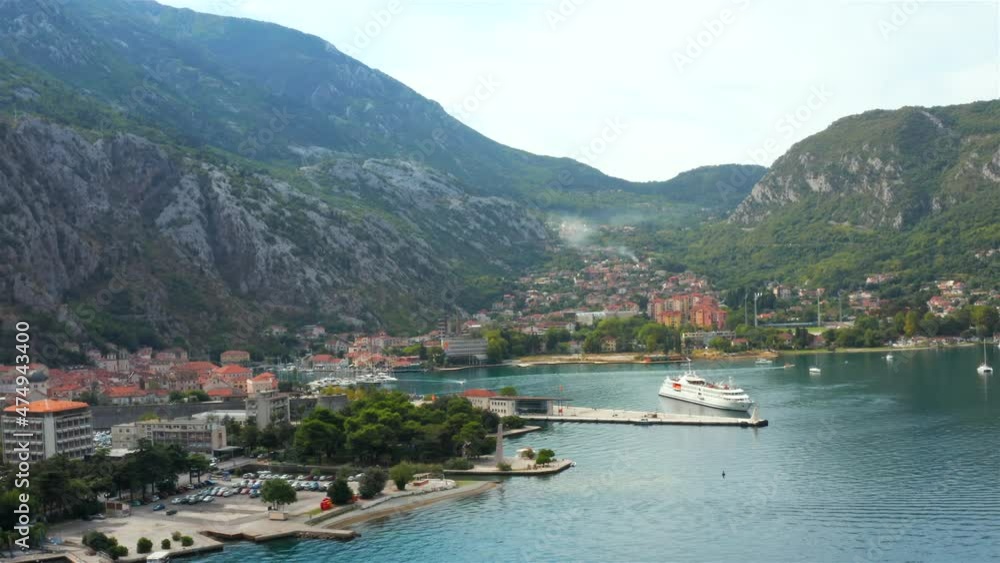 Aerial view of Kotor and Kotor Bay. Montenegro. Aerial view of Kotor and Kotor Bay. Montenegro.