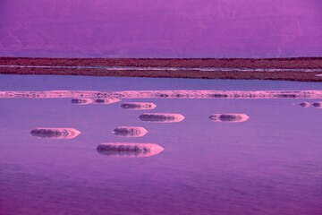 Keuken achterwand Purper Violet zeegezicht van de Dode Zee  © vvvita
