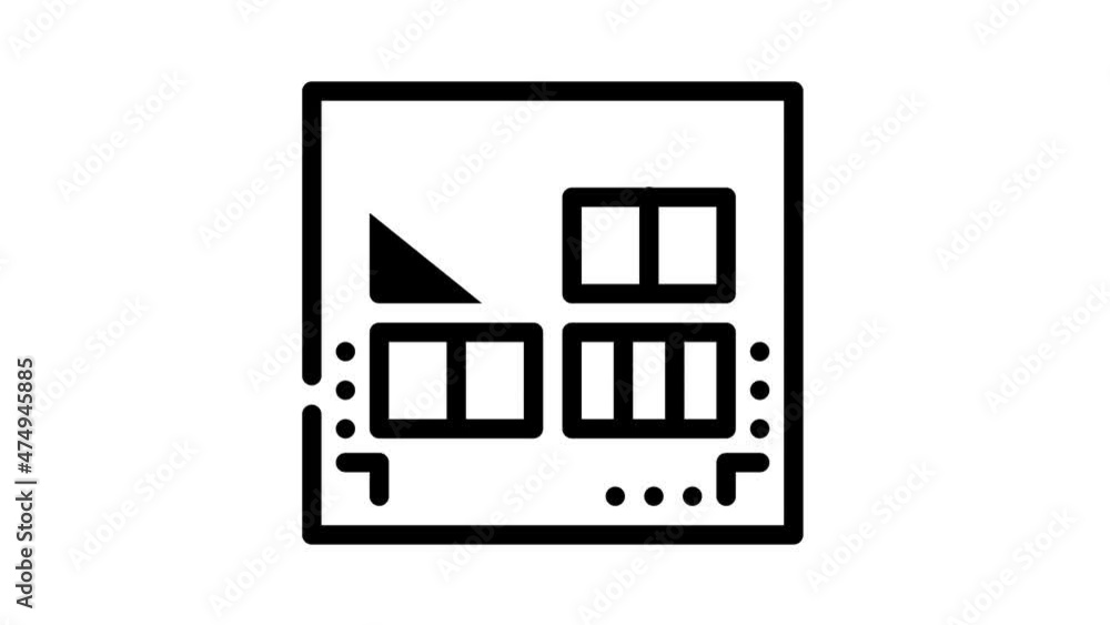 prefabricated printing catalogs animated line icon prefabricated printing catalogs sign. isolated on white background prefabricated printing catalogs animated line icon prefabricated printing catalogs sign. isolated on white background