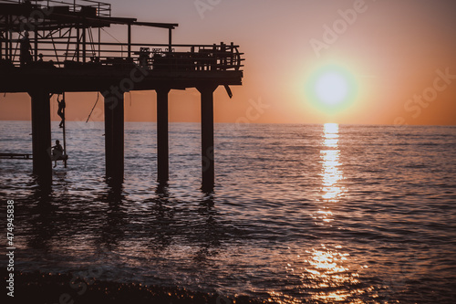 sunset on the black sea