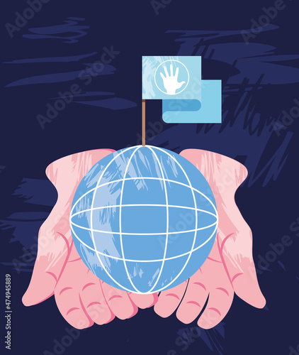 hands with world human rights