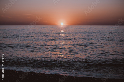 sunset on the black sea