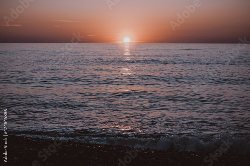 sunset on the black sea