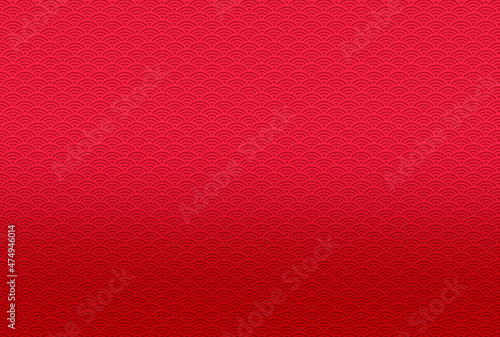 青海波模様の赤い背景