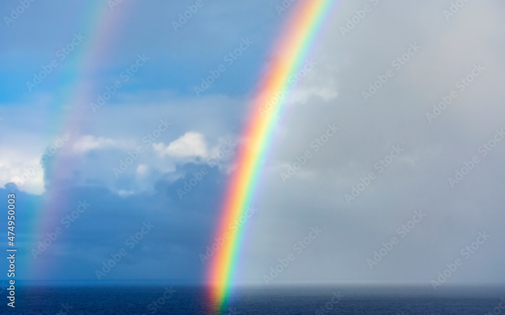 double rainbow in the Caribbean double rainbow in the Caribbean