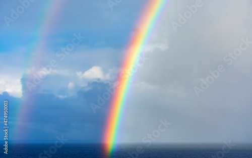 double rainbow in the Caribbean