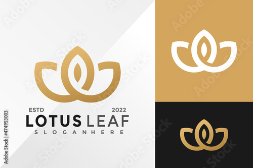 Letter W Lotus Logo Design Vector illustration template