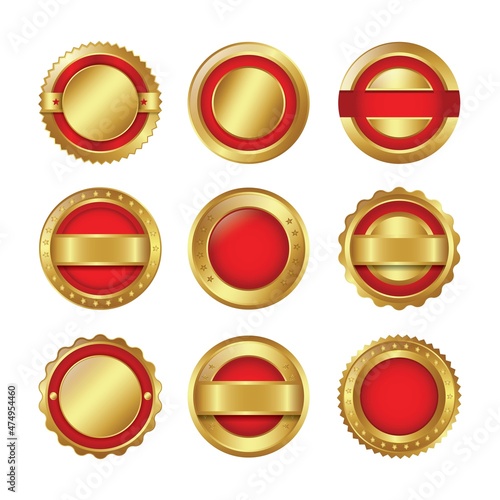 set of gold badge