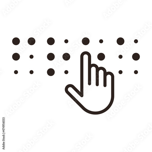 Braille icon. Blind symbol