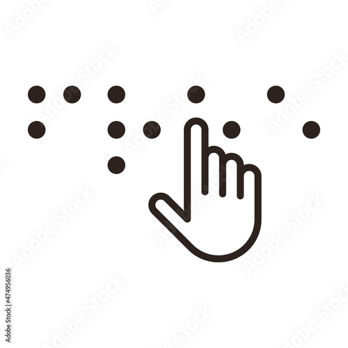 Braille icon. Blind symbol
