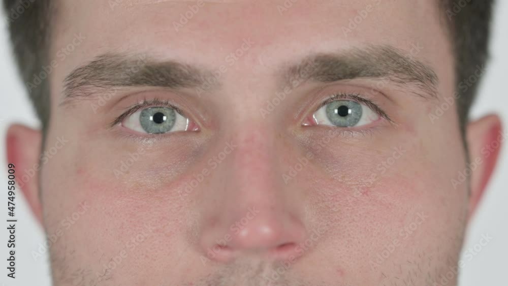 Close up of Blinking Eyes of Young Man Close up of Blinking Eyes of Young Man