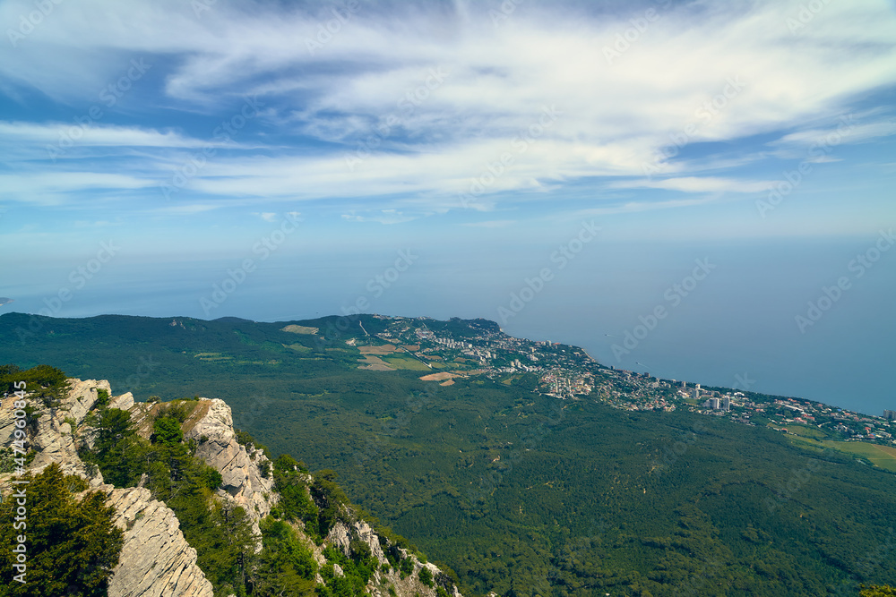 View of the Crimean city of Miskhor from Mount Ai-Petri