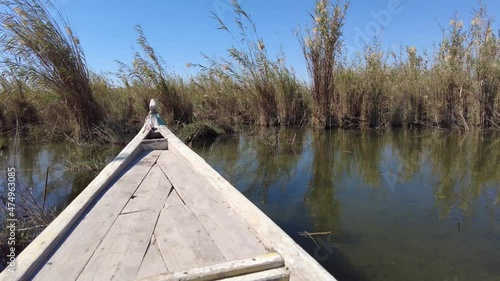 Boat trip in the Mesopotamian / Iraqi Marshes with the so called Marsh Arabs (Ma'dan) photo