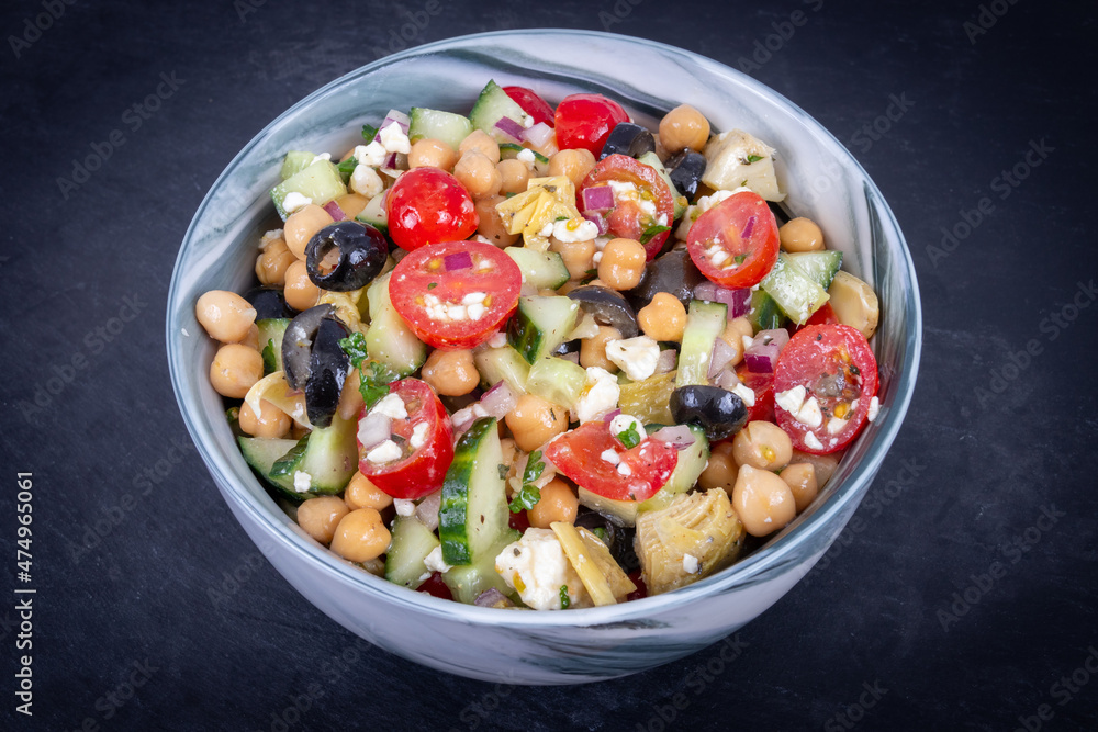 Delicious tasty Mediterranean Chickpea Salad
