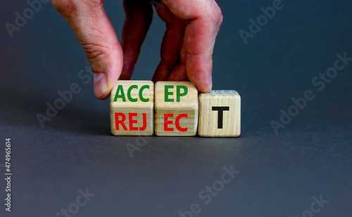 Bilde på lerret Accept or reject symbol