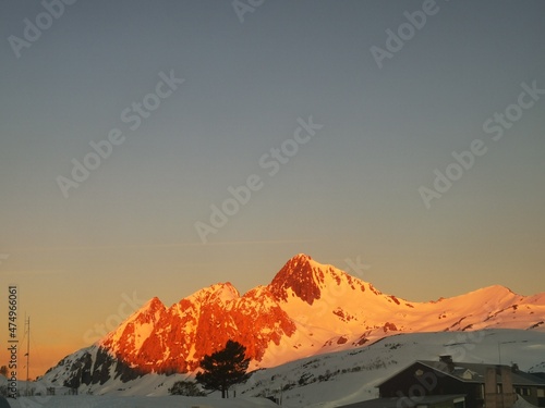 sunset in the mountains